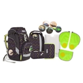 Ergobag pack - Schulrucksack Set 6 tlg. Drunter und DrüBär inkl. Sicherheitssets in GRÜN - 1