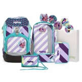 ERGOBAG Pack Set Stripes Schulranzen-Set, 35 cm, 20 L, Mutige Mädchen lila Streifen - 1
